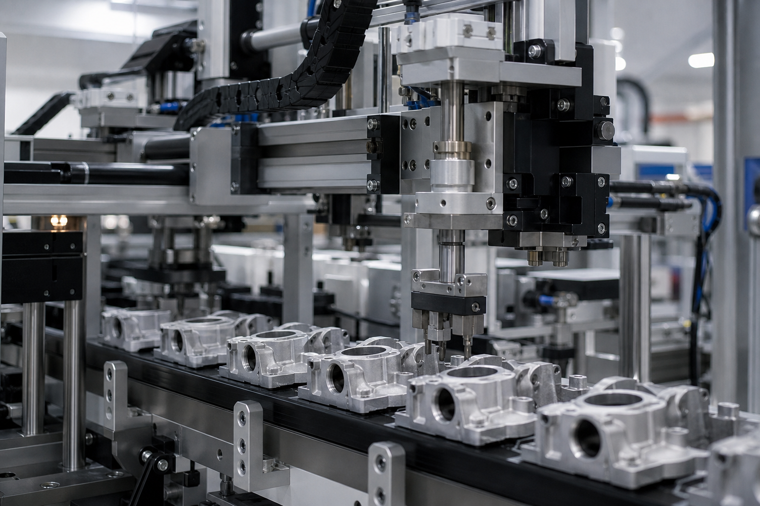 Industrial equipment linear actuation